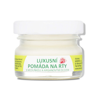 Luxusní pomáda na rty na přírodní bázi s přídavkem esenciálního oleje z meduňky, 30 ml