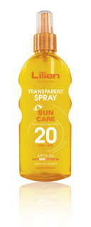 Lilien Sun Active transparentní sprej na opalování OF 20 150 ml