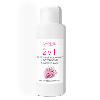 Acetonový odlakovač a odstraňovač gelového laku 2 v 1, vůně citron, 100ml