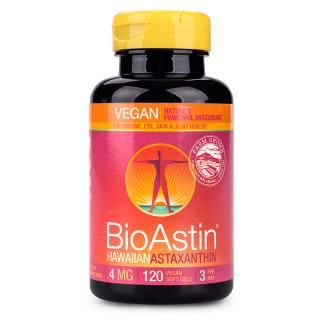 BioAstin Havajský astaxanthin Vegan 4 mg, 120 kapslí