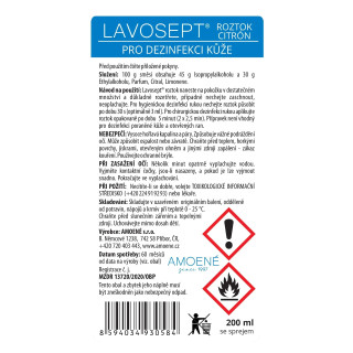 Lavosept® roztok - dezinfekce s vůni citronu, 200 ml (rozprašovač)