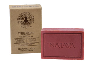 NATAVA Tuhé mýdlo toaletní - Marocká růže 100 g