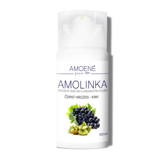 AMOLINKA: LUXUSNÍ VAZELÍNA S ARGANOVÝM OLEJEM A VŮNÍ KIWI A ČERNÉHO HROZNU 100ml v balení air-less