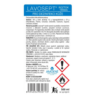 Lavosept® roztok - dezinfekce s vůni trnky, 500 ml