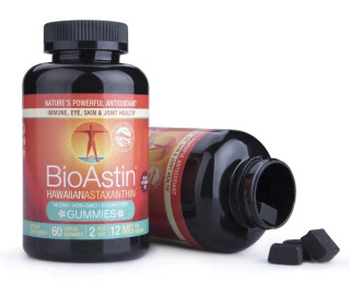 BioAstin Havajský astaxanthin 6 mg s vitamínem D3 Vegan, 60 želatinových pastilek