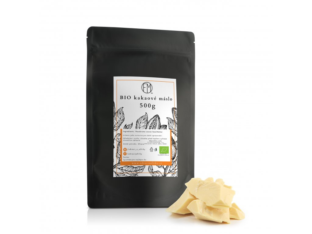 BIO nerafinované kakaové máslo 250g/500g/1kg/5kg + dárek zdarma