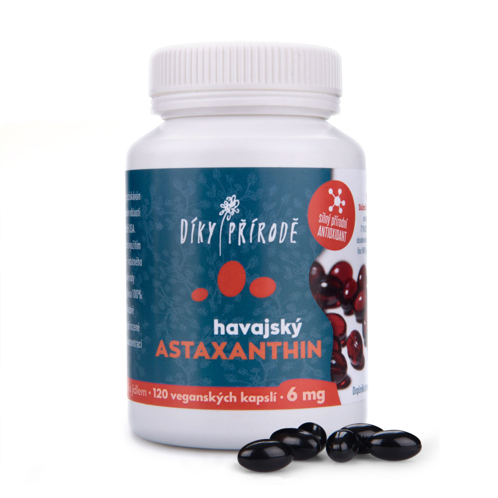 Havajský astaxanthin Vegan 6 mg, 120 kapslí
