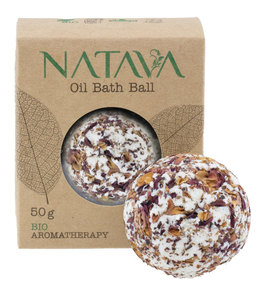NATAVA olejová koule do koupele - Růže stolistá 50 g