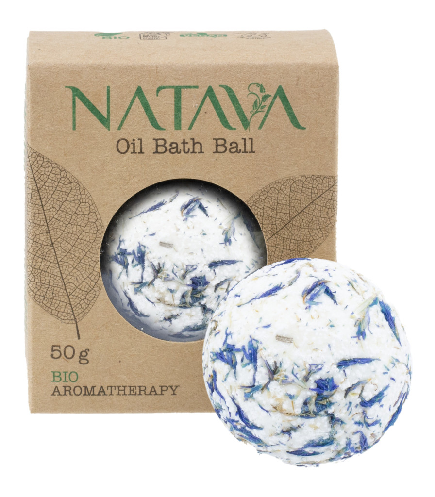 NATAVA olejová koule do koupele - Chrpa polní 50 g