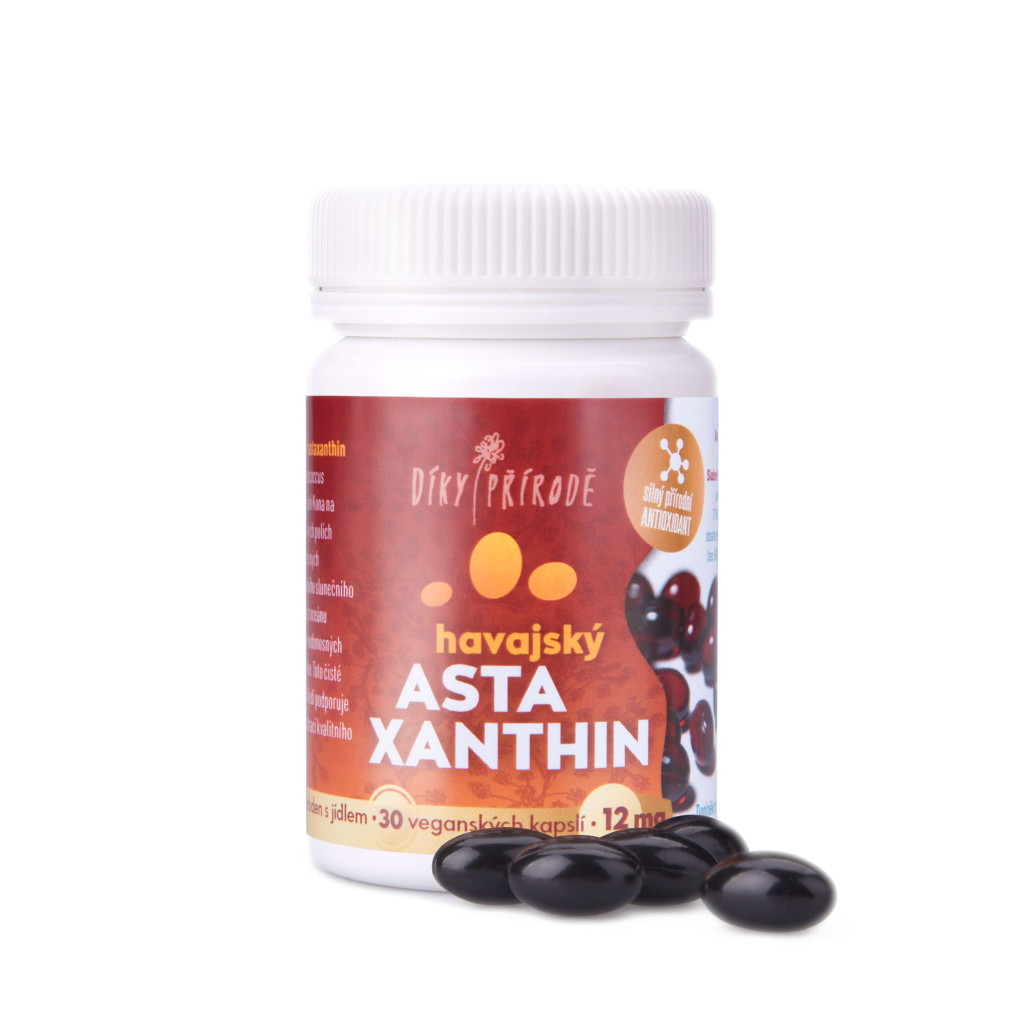 Havajský astaxanthin Vegan 12 mg, 30 kapslí
