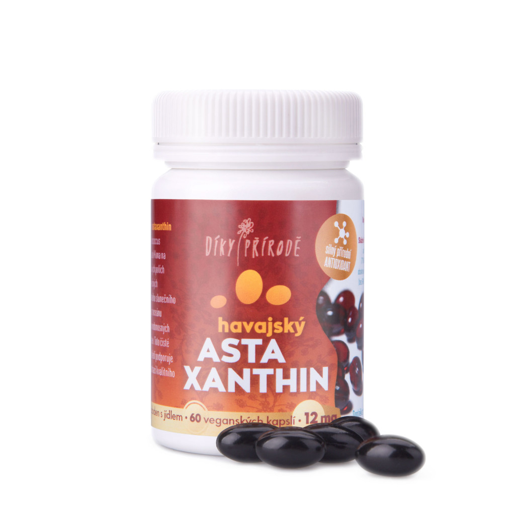 Havajský astaxanthin Vegan 12 mg, 60 kapslí